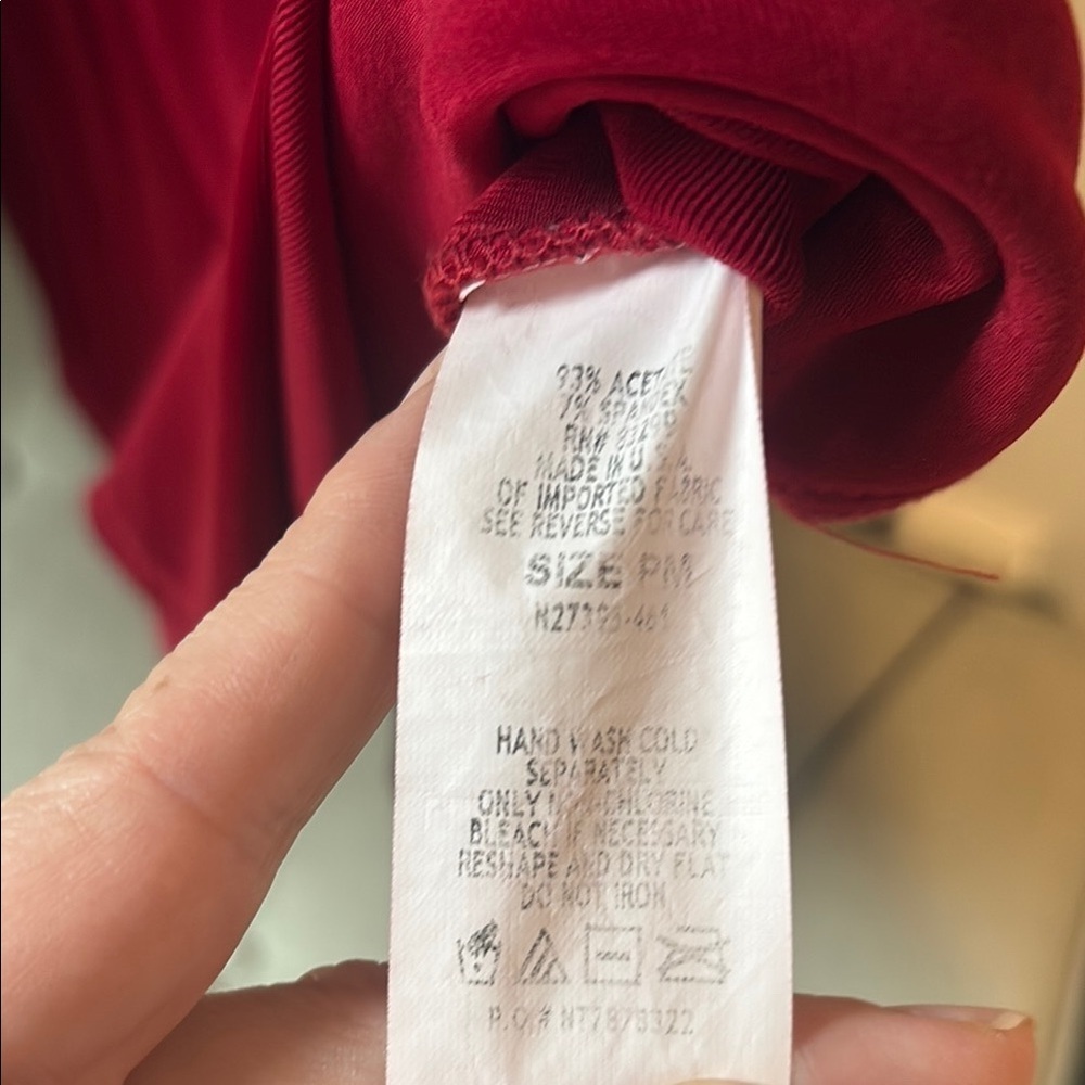 Vintage made in USA Red Dress petite medium - Picture 3 of 5